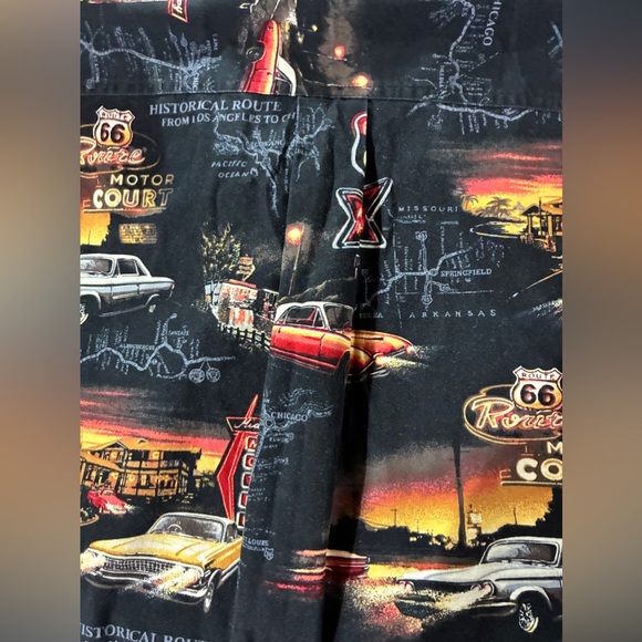 RedHead Men's Black and Orange Car Print Shirt - 4X - Picture 10 of 11